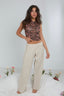 KIKA LINEN PANTS - BEIGE