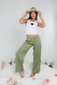 KIKA LINEN PANTS - OLIVE